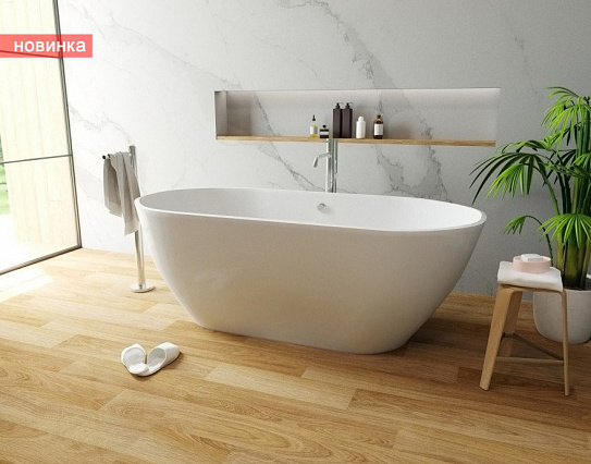 Ванна отдельностоящая 168х79 Эстет Майами литьевой мрамор