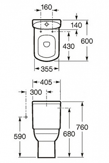 Бачок Roca Dama Senso Compacto нижний подвод 734151B000