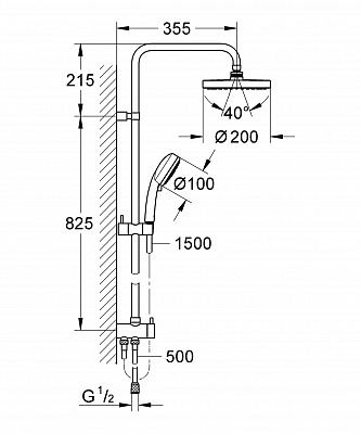 Душевая система GROHE TEMPESTA NEW COSMO 27394000