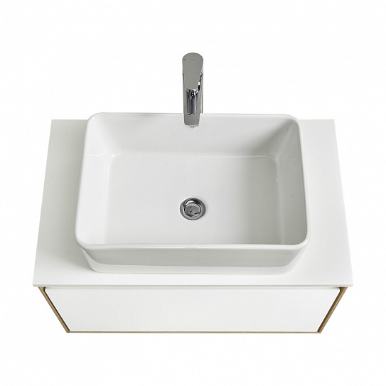 Тумба под раковину Aquaton Либерти 70 дуб эльвезия белый глянец 1A279801LYC70