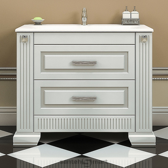 Тумба Opadiris Оникс 100 Z0000005573 с раковиной Прима 100