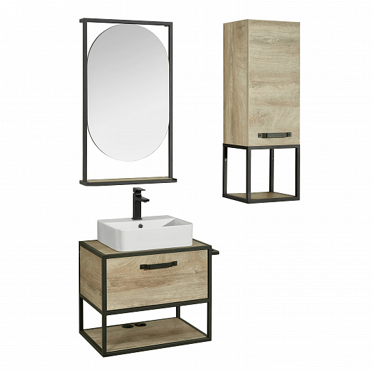 Тумба под накладную раковину Aquaton Лофт Фабрик 65 дуб эндгрейн 1A242301LTDU0