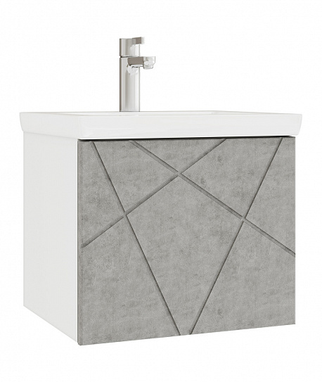 Тумба с раковиной 50 Vigo Geometry 500-0-1 навесная бетон