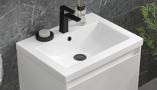 Раковина COMO 60 Cersanit белая Velvex S-UM-COM60/1-w