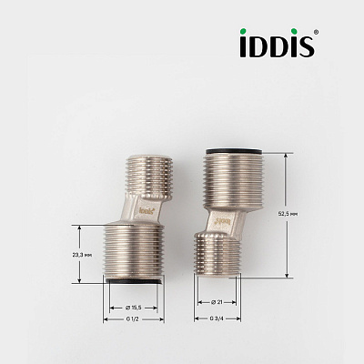 Эксцентрик для смесителя, уплотнитель в к-те, 52 мм, латунь, 2 шт, IDDIS, 982BR052SM