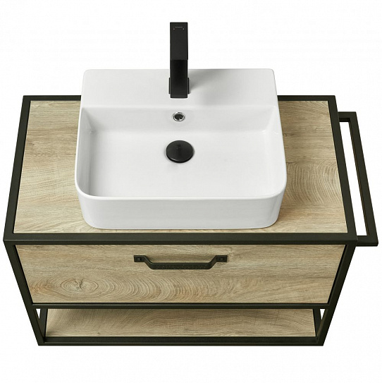 Тумба под накладную раковину Aquaton Лофт Фабрик 80 дуб эндгрейн 1A242401LTDU0