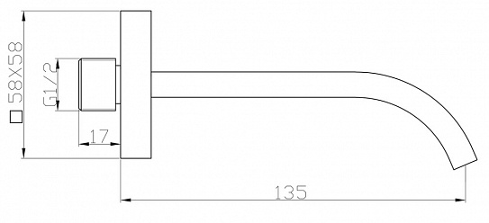 Напольный смеситель для ванны BelBagno LUCE LUC-FMT-NERO, чёрный