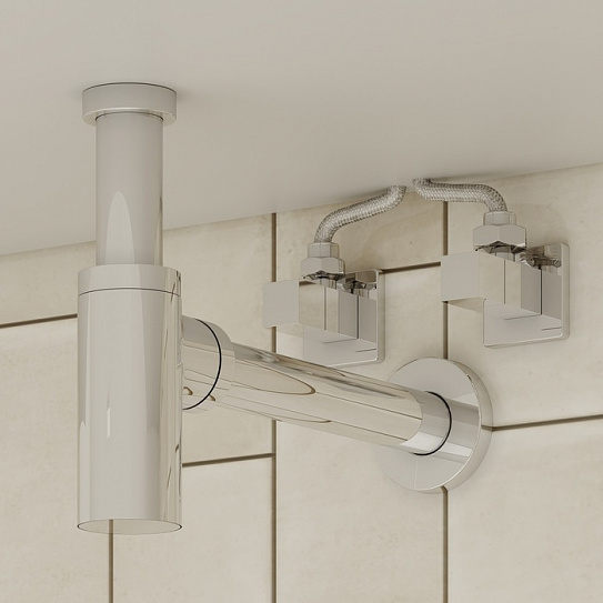 Кран угловой с отражателем 1/2; 1/2, кран-букса, латунь, Iddis 910B0Z3C2CZ,