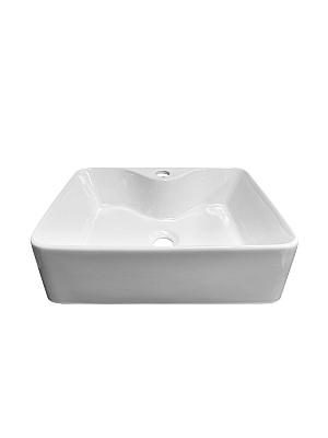 Раковина накладная 50 с отверстием под смеситель, фарфор, MONTEREY ZT-8099A (49х38) прямоугольная