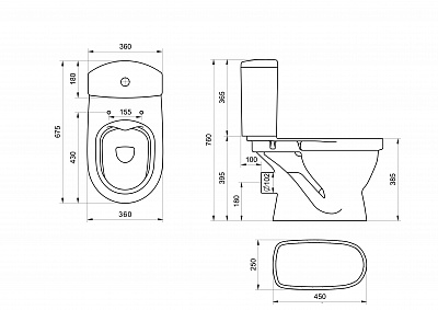 Унитаз-компакт Santek Алькор 1WH501835