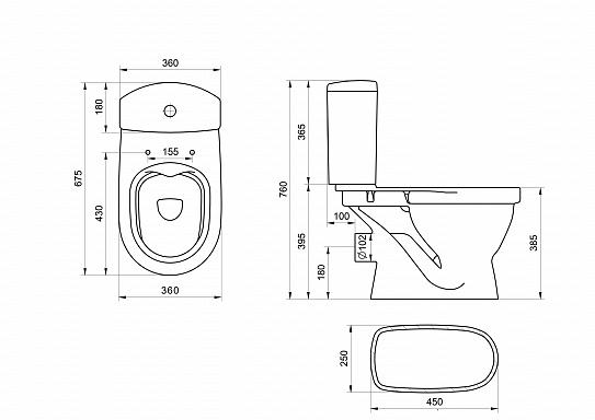 Унитаз-компакт Santek Алькор 1WH501835