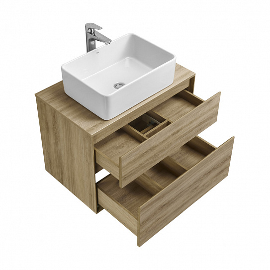 Тумба под накладную раковину Aquaton Либерти 75 дуб эльвезия 1A279501LYC70