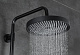 F016-25 тропический душ черный 250mm