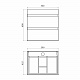 Тумба подвесная 2 ящика MIRSANT Karelia 60 УТ000098887 (раковина Simple 60, Breeze)