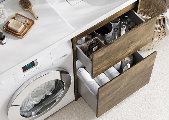 Тумба под раковину Aquaton Лондри 60 Дуб Рустикальный без фасада 1A266901LHDR0