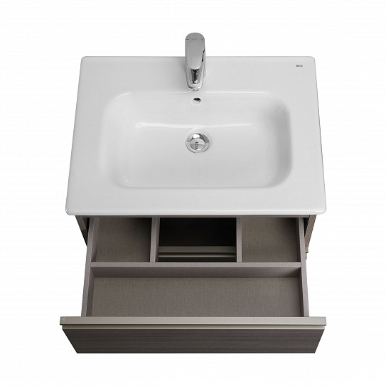 Тумба под раковину Roca The Gap 60 городской дуб 2 ящика A857397402