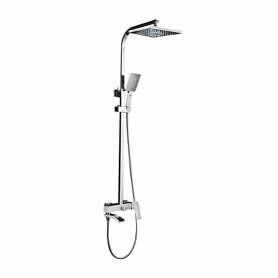 Душевая система с тропическим душем Gappo G07-8 G2407-8, белый/хром