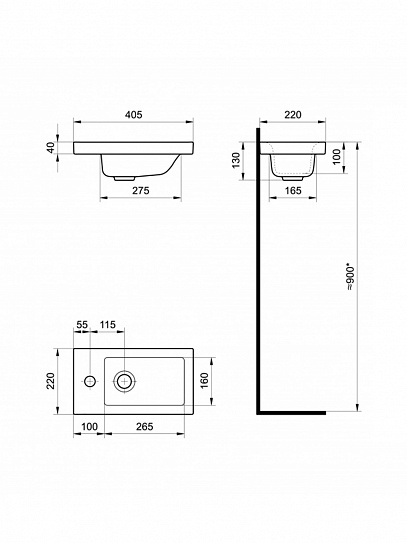 Раковина Santek Миранда 40 мебельная 1WH302500