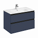 Тумба под раковину Roca Domi 80 2 ящика синий матовый ZRU9307868