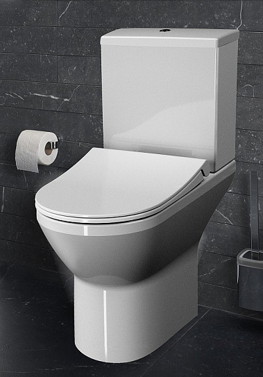Унитаз компакт Vitra Integra Round Open-Back с сиденьем микролифт 9833B003-7206