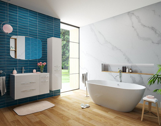 Ванна отдельностоящая 168х79 Эстет Майами литьевой мрамор