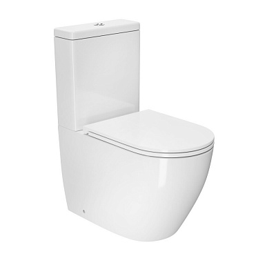 Унитаз-компакт безободковый ТОРНАДО D&K Matrix DT1397516, сиденье микролифт