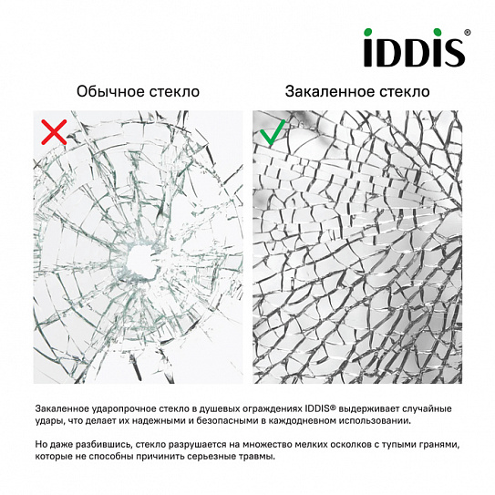Душевая дверь распашная Iddis Slide SLI6CH2i69 1200х1950