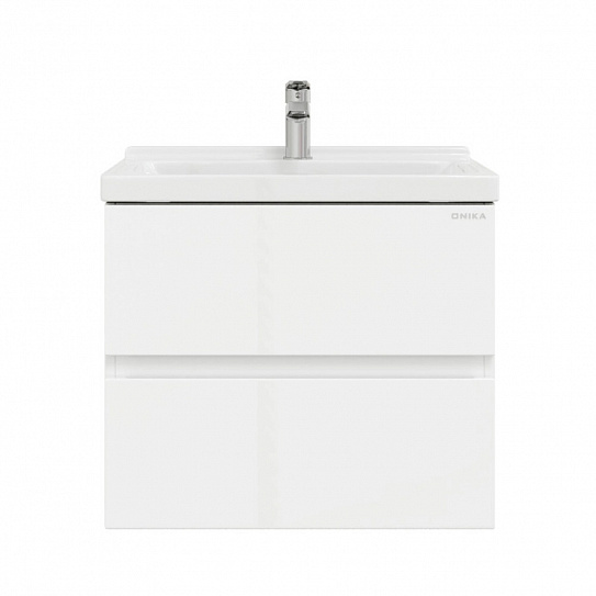 Тумба под раковину Эвада 60 подвесная, белая (рак.150179 в комплект не входит) Onika 106156