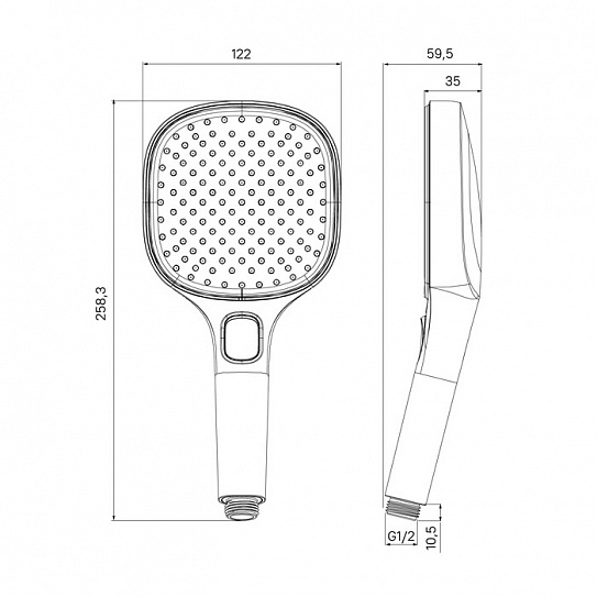 Лейка для душа Milardo Ideal Spa ILS3FC0M18