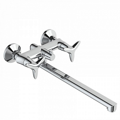 Смеситель для ванны поворотный с длинным изливом с керамическим дивертором Iddis Copter COPSBL2i10WA