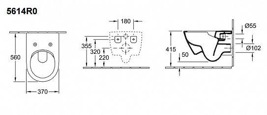 Унитаз подвесной Villeroy&Boch Subway 2.0 5614 RO 01