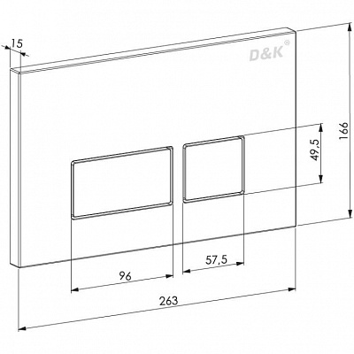 Клавиша смыва D&K Berlin DB1439016