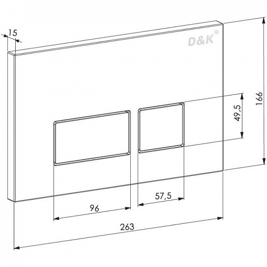 Клавиша смыва D&K Berlin DB1439016
